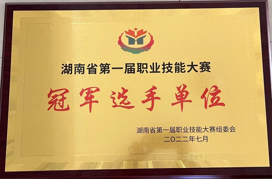 爱体育网_爱体育网（中国）荣获湖南省第一届职业技能大赛冠军选手单位荣誉称号